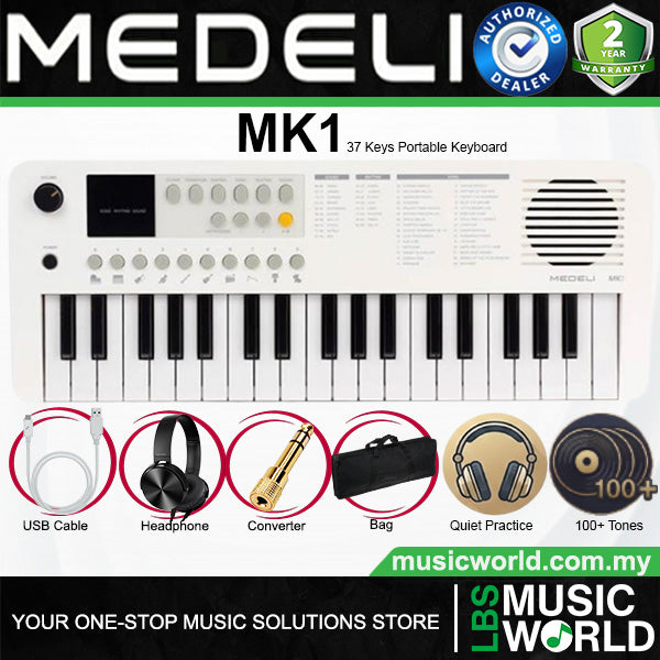 Medeli MK1 37 Key Portable Mini Keyboard with Original Adapter