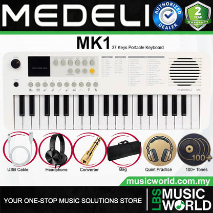 Medeli MK1 37 Key Portable Mini Keyboard with Original Adapter