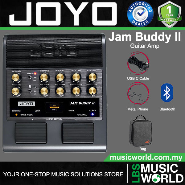 Joyo Jam Buddy II 8 Watt Portable Multi Effect Electric Guitar Amp Built in Bluetooth