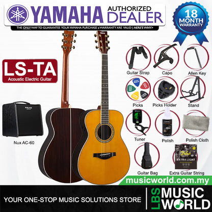 YAMAHA LS-TA TransAcoustic Guitars Acoustic Guitar With Case and Pickup (LSTA)