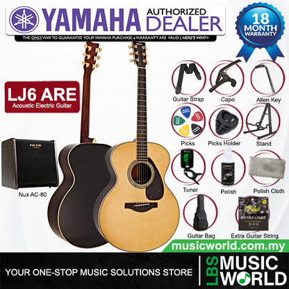 Yamaha LJ6 ARE 41'' Medium Jumbo Solid Spruce Acoustic Electric Guitar With Pickup Natural (LJ 6)