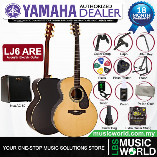 Yamaha LJ6 ARE 41'' Medium Jumbo Solid Spruce Acoustic Electric Guitar With Pickup Natural (LJ 6)