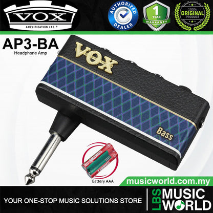 Vox AMPLUG 3 Headphone Amplifier Dual Channel Amp Built In Effect (AP3)