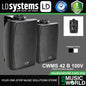 LD Systems CWMS 42 20 Watt 4 Inch Woofer 2 Wat Wall Mount Speaker or Speaker100 Volt - Pair (CWMS42 100V)