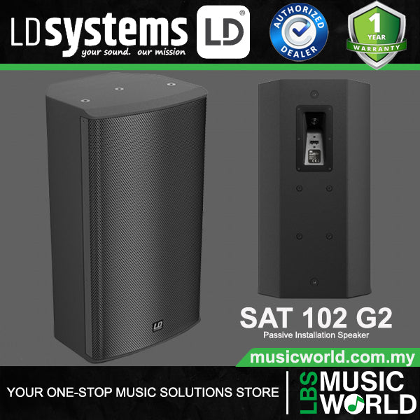 LD Systems SAT 102 G2 200 Watt 10 Inch Passive 2 Way Installation Speaker (SAT102G2)