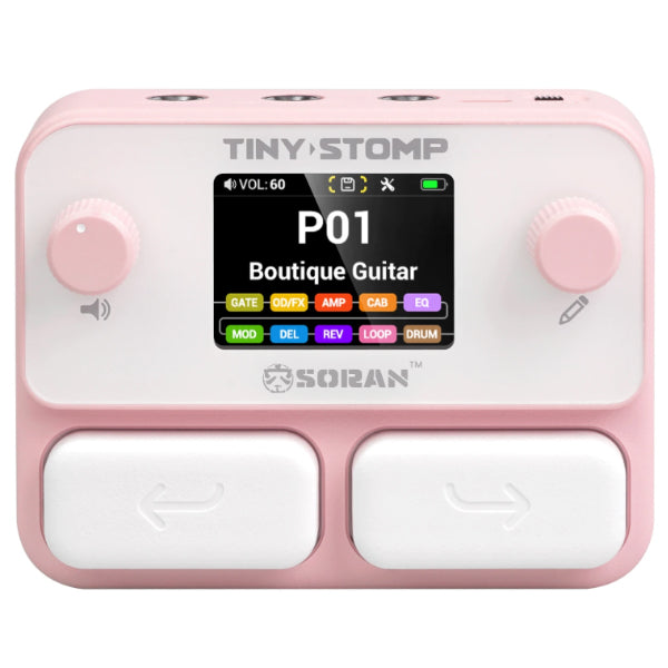 SORAN Tiny Stomp Multi Effect Electric Guitar and Bass Processor with Dual Mode Bluetooth