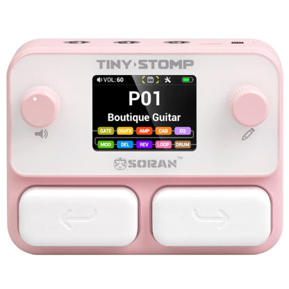 SORAN Tiny Stomp Multi Effect Electric Guitar and Bass Processor with Dual Mode Bluetooth
