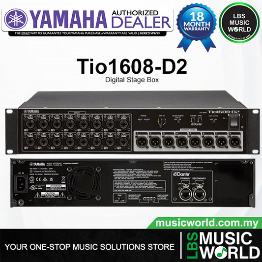 Yamaha Tio1608-D2 Digital Stage Box 16 Microphone Preamplifiers and 8 Line Outputs (Tio1608-D2)