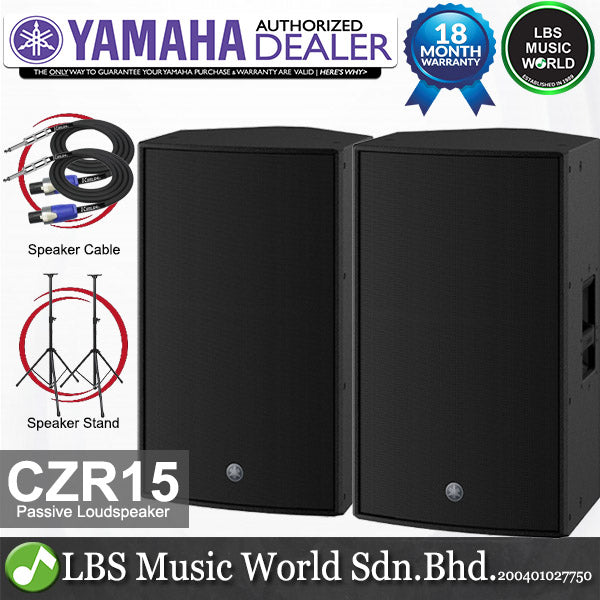 Yamaha CZR15 800 Watt 15" 2 Way with Bass Reflex Lightweight Passive Speaker
