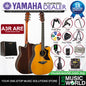 Yamaha A3R ARE 41 Inch Dreadnought Cutaway Solid Sitka Spruce Top Acoustic Electric Guitar - Vintage Natural