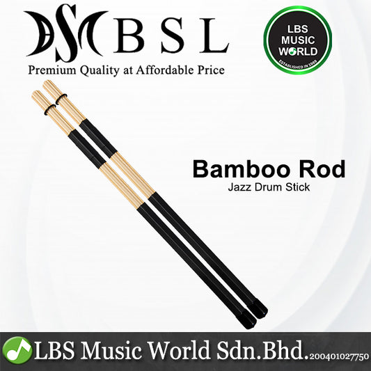 BSL Bamboo Rod Rhythm Drum Stick Suitable For Jazz Player (Pair)