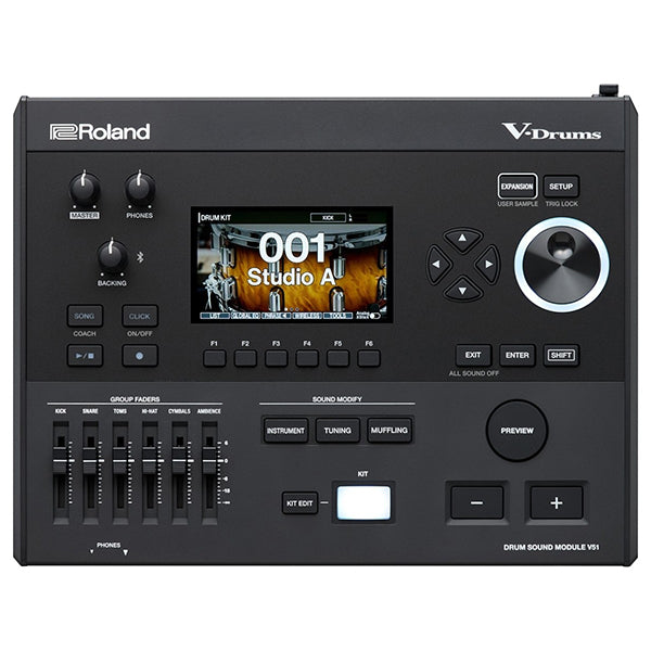 Roland TD513 Digital Electronic V-Drums Kit 5 Series Package with Expandable V51 Module