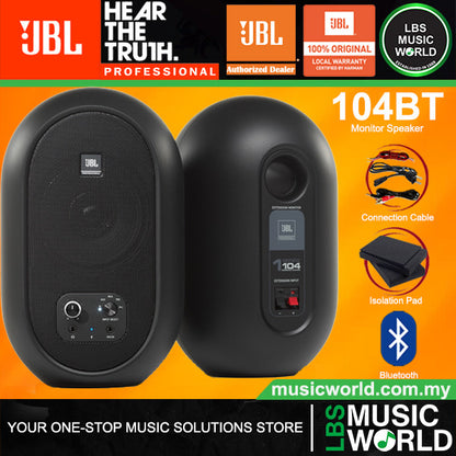 JBL Professional 104 4.5" 1 Series Compact Powered Desktop Reference Monitor Speaker