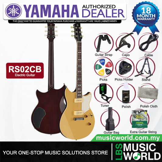Yamaha RS02CB Solidbody Body SS Pickup Electric Guitar with Rosewood Fingerboard - Honey Gold