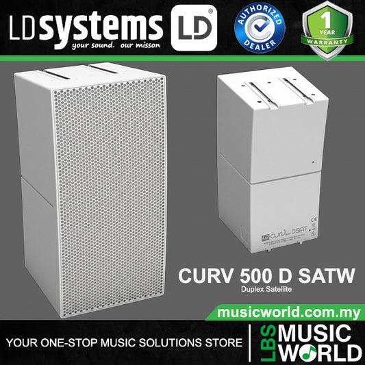 LD Systems CURV 500 D SAT 8ohms Duplex Satellite Wall Mounted Loudspeaker - White (LDCURV500DSATW)