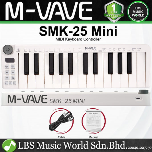M-Vave SMK-25 Mini 25 Key USB Portable USB Midi Keyboard Controller (SMK25)