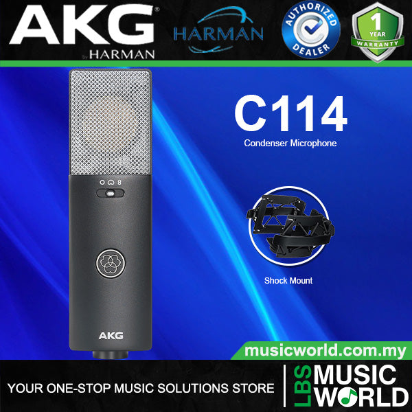 AKG C114 Large Diaphragm Multi Pattern Condenser Microphone