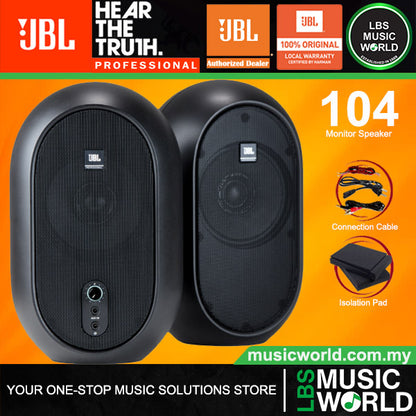 JBL Professional 104 4.5" 1 Series Compact Powered Desktop Reference Monitor Speaker