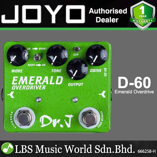 Joyo D-60 Dr.J Green Emerald Overdrive Mosfet Diode Guitar Effect Pedal (D60 D 60)