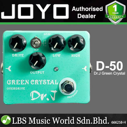 Joyo D-50 Green Crystal Overdrive Electric Guitar Effect Pedal (D50 D 50)