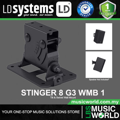 LD Systems STINGER 8 G3 WMB 1 Tilt & Swivel Wall Mount, Suitable for STINGER 8 G3 (Passive)