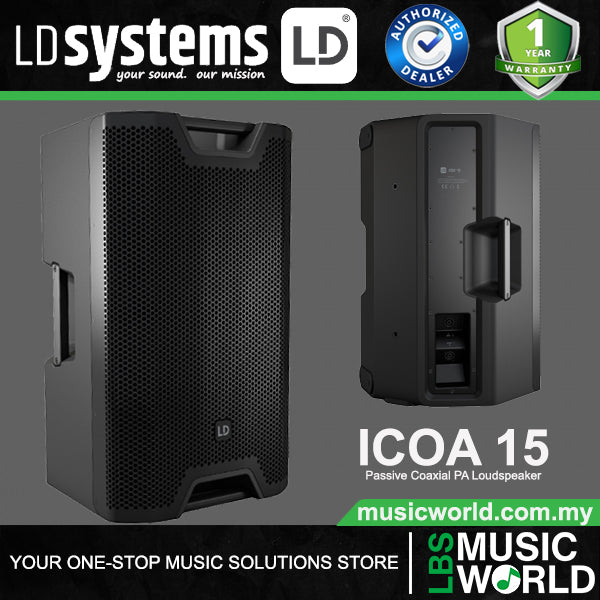 LD Systems ICOA 15 250 Watt 15 Inch Passive Coaxial PA Loudspeaker (LDICOA15INT)