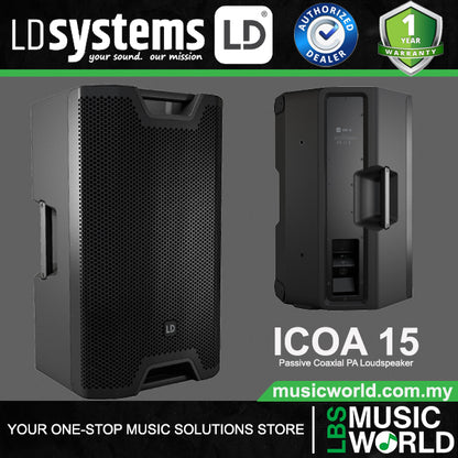 LD Systems ICOA 15 250 Watt 15 Inch Passive Coaxial PA Loudspeaker (LDICOA15INT)