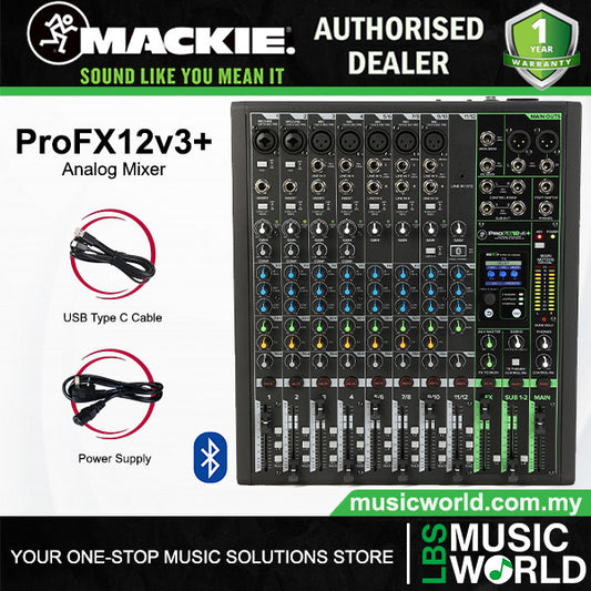Mackie ProFX12v3+ 12 Channel Analog Mixer with USB Recording and Bluetooth