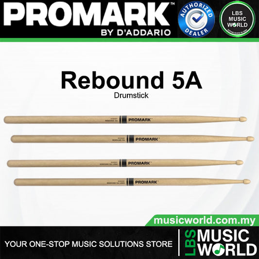 ProMark Classic Rebound 5A Series Hickory Acorn Wood Tip Drumstick (RBH565AW, RBH565LAW)