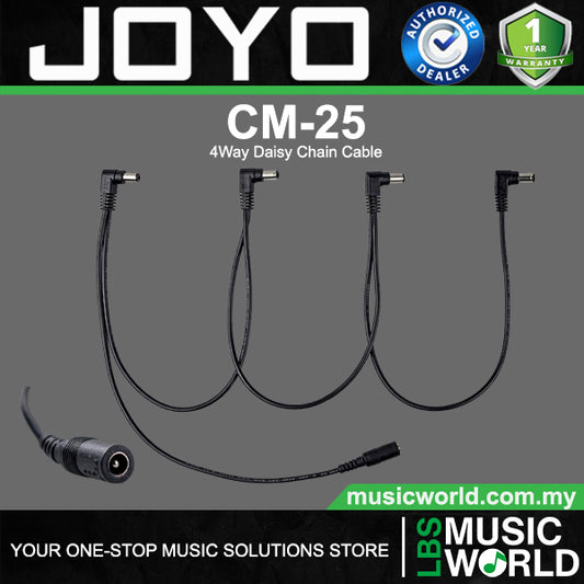 JOYO CM-25 4 Way Daisy Chain Guitar Effect Power Cable Splitter Connector (CM25)