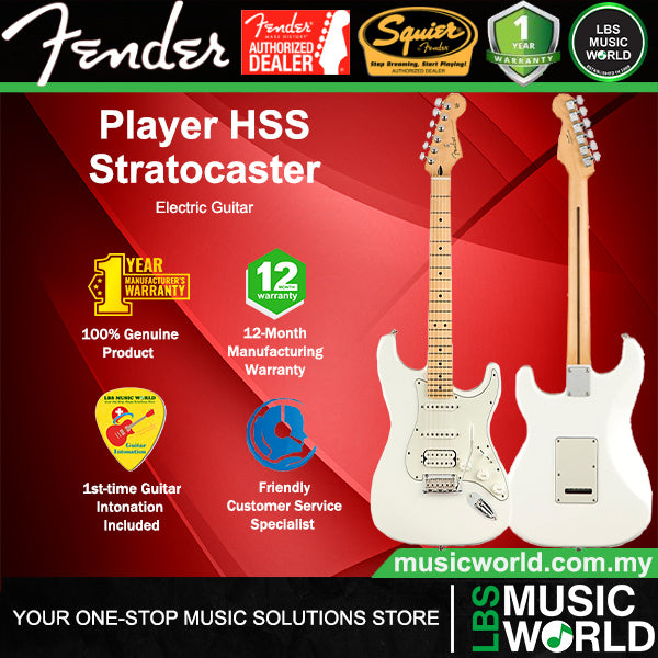 Fender Player HSS Stratocaster Alder Body with Maple Fingerboard Electric Guitar
