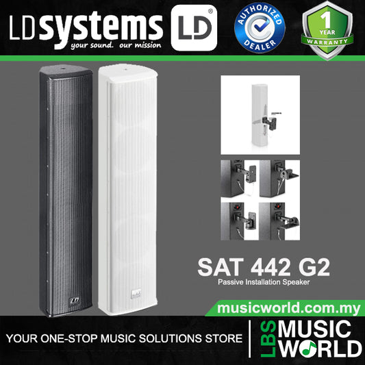 LD Systems SAT 442 G2 200 Watt 4X4 Inch Passive Installation Speaker Wall Mounted Loudspeaker (LDSAT442G2)