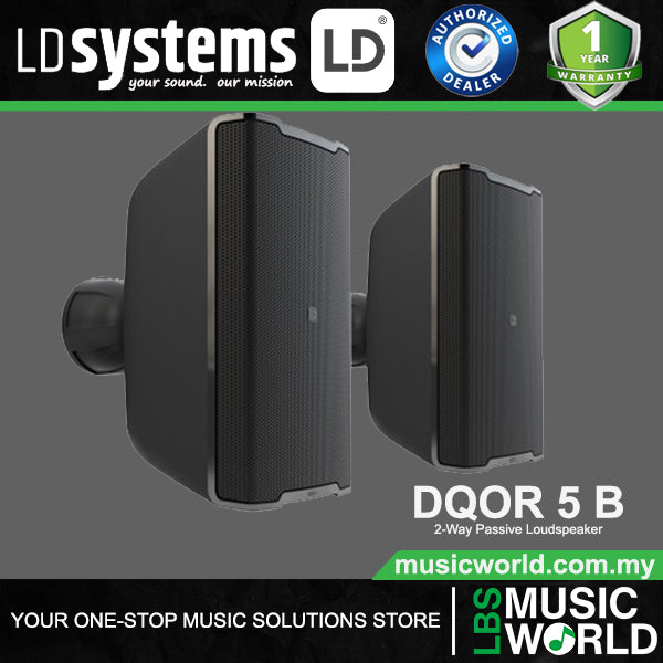 LD Systems DQOR 5 B 5 Inch 8 Ohm Two-way Passive Indoor Outdoor Installation Loudspeaker - Pair