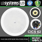 LD Systems CICS 62 60 Watt 6.5 Inch Woofer 2 Way In Ceiling Speaker or Speaker 100 Volt (CICS62 100V)