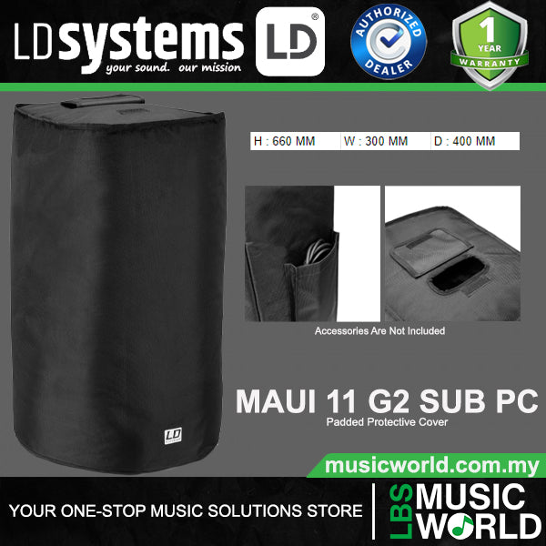 LD Systems MAUI 11 G2 SUB PC Padded Carrying Protective Cover For MAUI 11 G2 Subwoofer