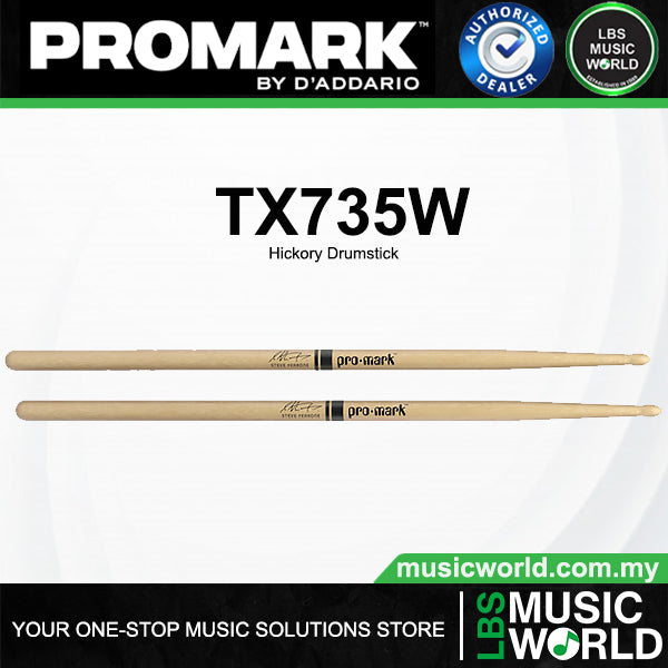 ProMark TX735W Steve Ferrone Hickory Teardrop Wood Tip Drumstick