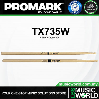 ProMark TX735W Steve Ferrone Hickory Teardrop Wood Tip Drumstick