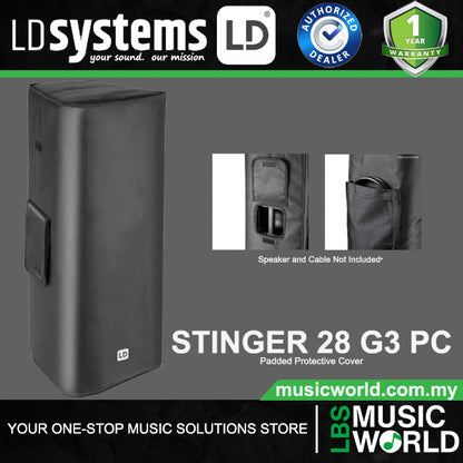 LD Systems Stinger 28 G3 PC Padded Protective Cover for Stinger G3 PA Loudspeaker 8 Inch (LDEB282G3PC)
