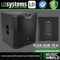 LD Systems ICOA SUB 18 A 600 Watt Powered 18 Inch  Bass Reflex PA Subwoofer (LDICOASUB18A)