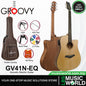 Groovy GV Series Acoustic Electric Guitar with ALT-1 Pickup Package Natural - GV41NEQ GV40NEQ GV41BKEQ GV40BKEQ