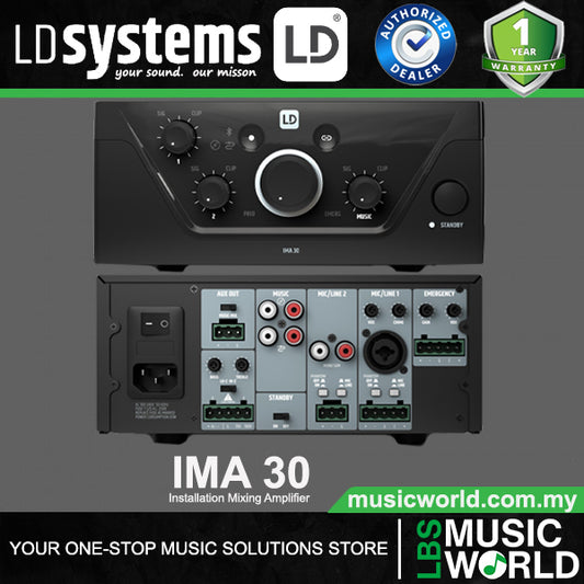 LD Systems IMA 30 35 Watt Installation Mixing Amplifier (IMA30 LDIMA30 LDIMA30INT)