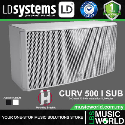 LD Systems CURV 500 I SUB 200 Watt Installation Subwoofer with 10 Inch Bass Reflex Construction (CURV500ISUB)