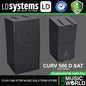 LD Systems CURV 500 D SAT 8ohms Duplex Satellite Wall Mounted Loudspeaker - Black (LDCURV500DSAT)