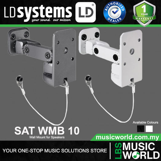 LD Systems SAT WMB 10 Wall Mount and Ceiling Bracket For Loudspeaker up to 10kg (SAT WMB W SAT WMB B)