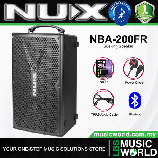 NUX NBA-200FR Busking 276 Watt Portable Battery Powered Speaker Amplifier with Bluetooth (NBA200FR)