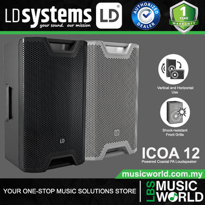 LD Systems ICOA 12 250 Watt 12 Inch Passive Coaxial PA Loudspeaker (LDICOA12INT)