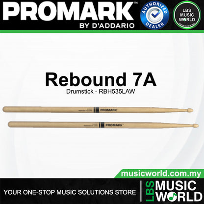 ProMark Classic Rebound 7A Series Hickory Acorn Wood Tip Drumstick (RBH535AW, RBH535LAW)