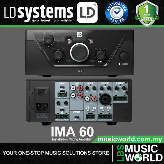 LD Systems IMA 60 65 Watt Installation Mixing Amplifier (IMA60INT IMA-60INT IMA60)