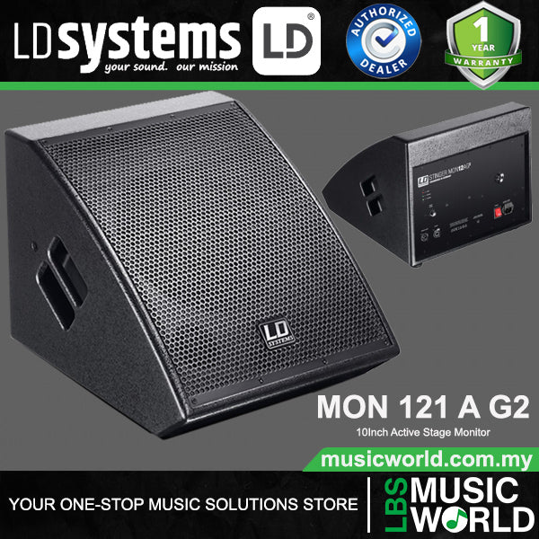 LD Systems MON 121 A G2 1000 Watt 12 Inch Speaker Active Stage Monitor (MON121AG2 LDMON121AG2)