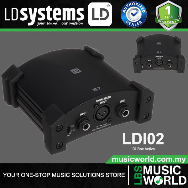 LD Systems LDI02 DI Box High Performance Active Instrument Direct Box